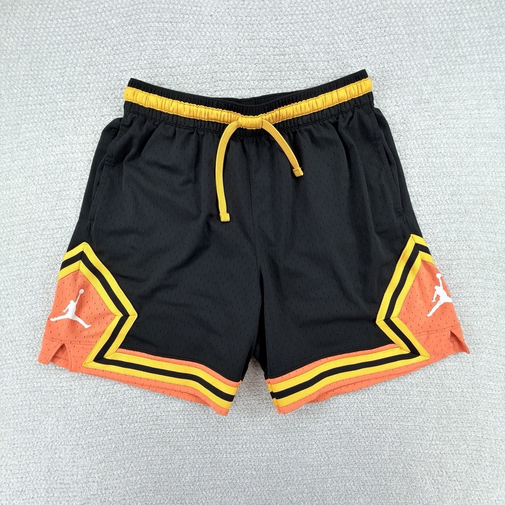 Nike Jordan Dri-Fit Sport Diamond Basketball Shorts Mens XL Black Gym Mesh